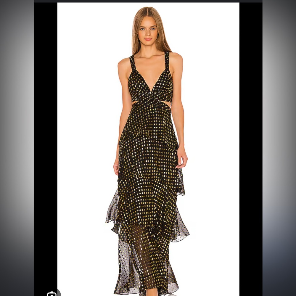 A.L.C black and gold dress